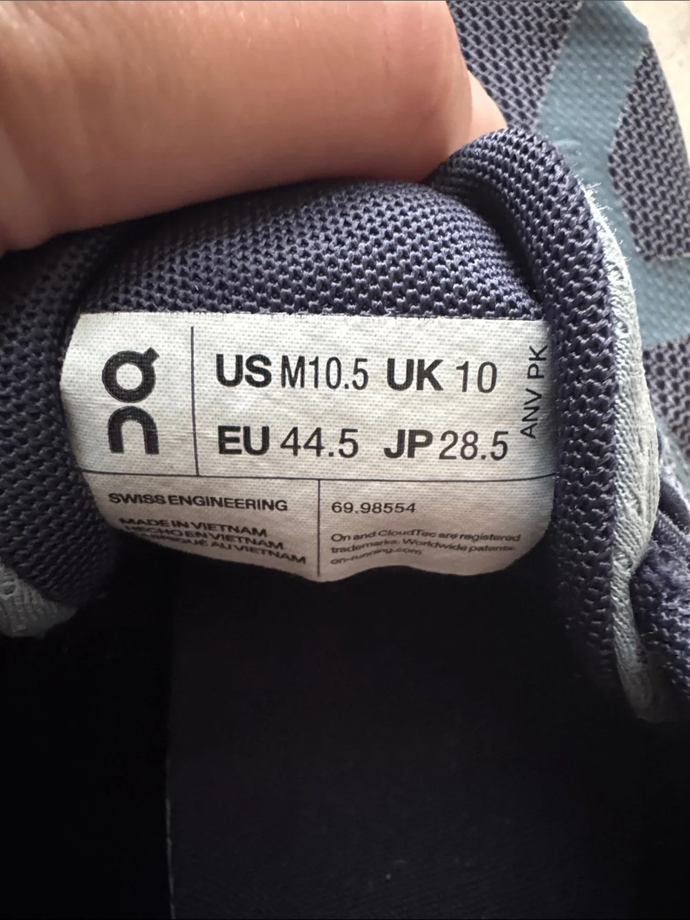 On Running Men's Navy, Gray and Orange Mesh Sneakers